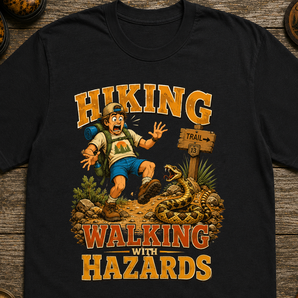 Walking With Hazards - Hiking T-Shirt