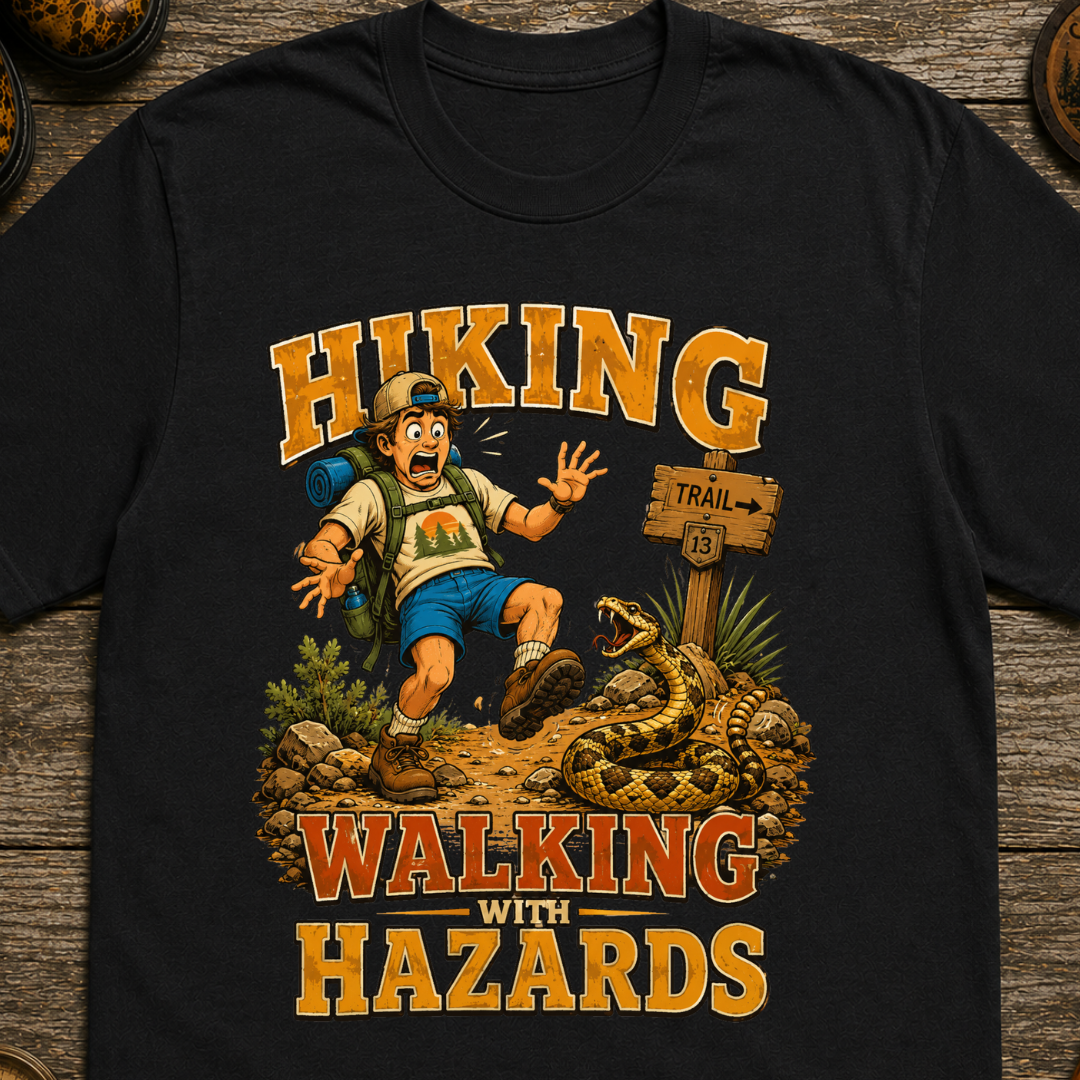 Walking With Hazards - Hiking T-Shirt