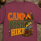 Camp Fish Hike V2 T-Shirt