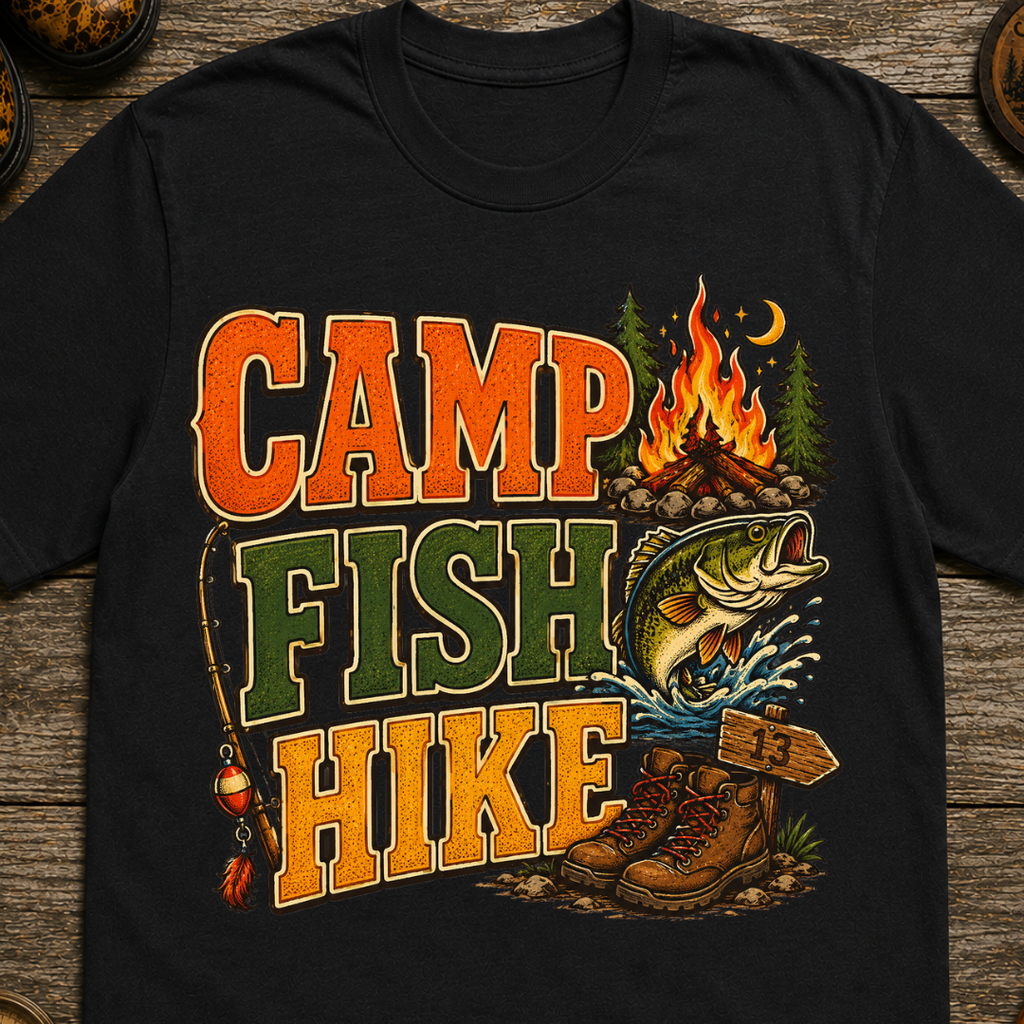 Camp Fish Hike V2 T-Shirt