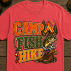 Camp Fish Hike V2 T-Shirt