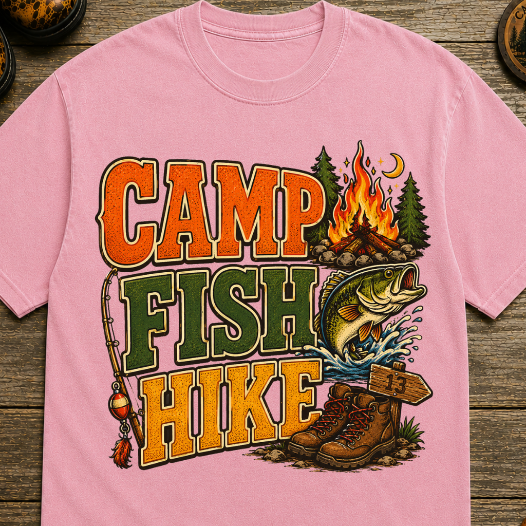 Camp Fish Hike V2 T-Shirt