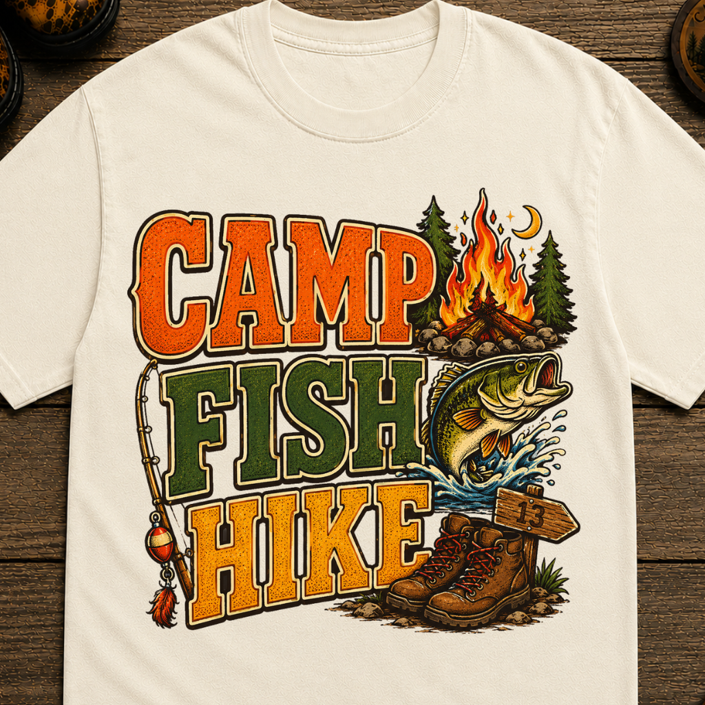 Camp Fish Hike V2 T-Shirt