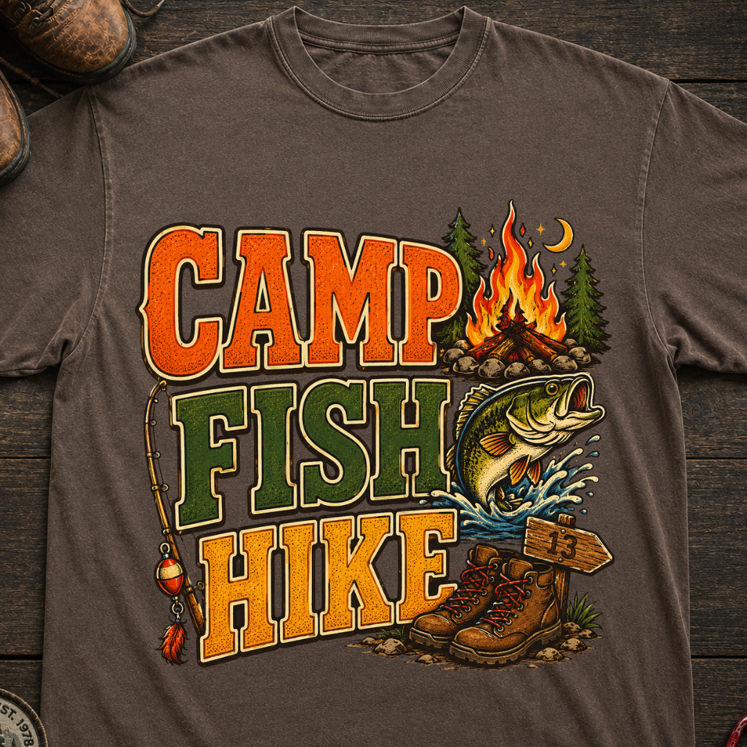 Camp Fish Hike V2 T-Shirt