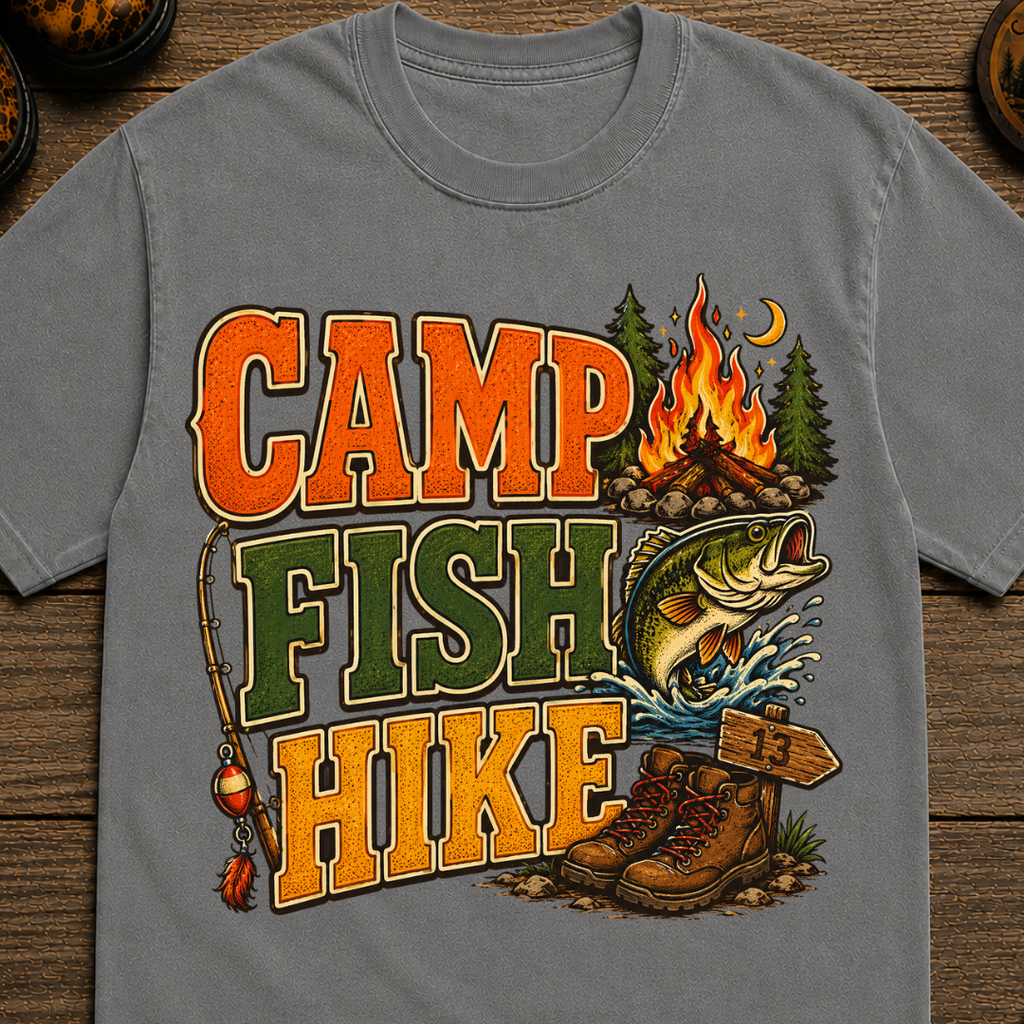 Camp Fish Hike V2 T-Shirt