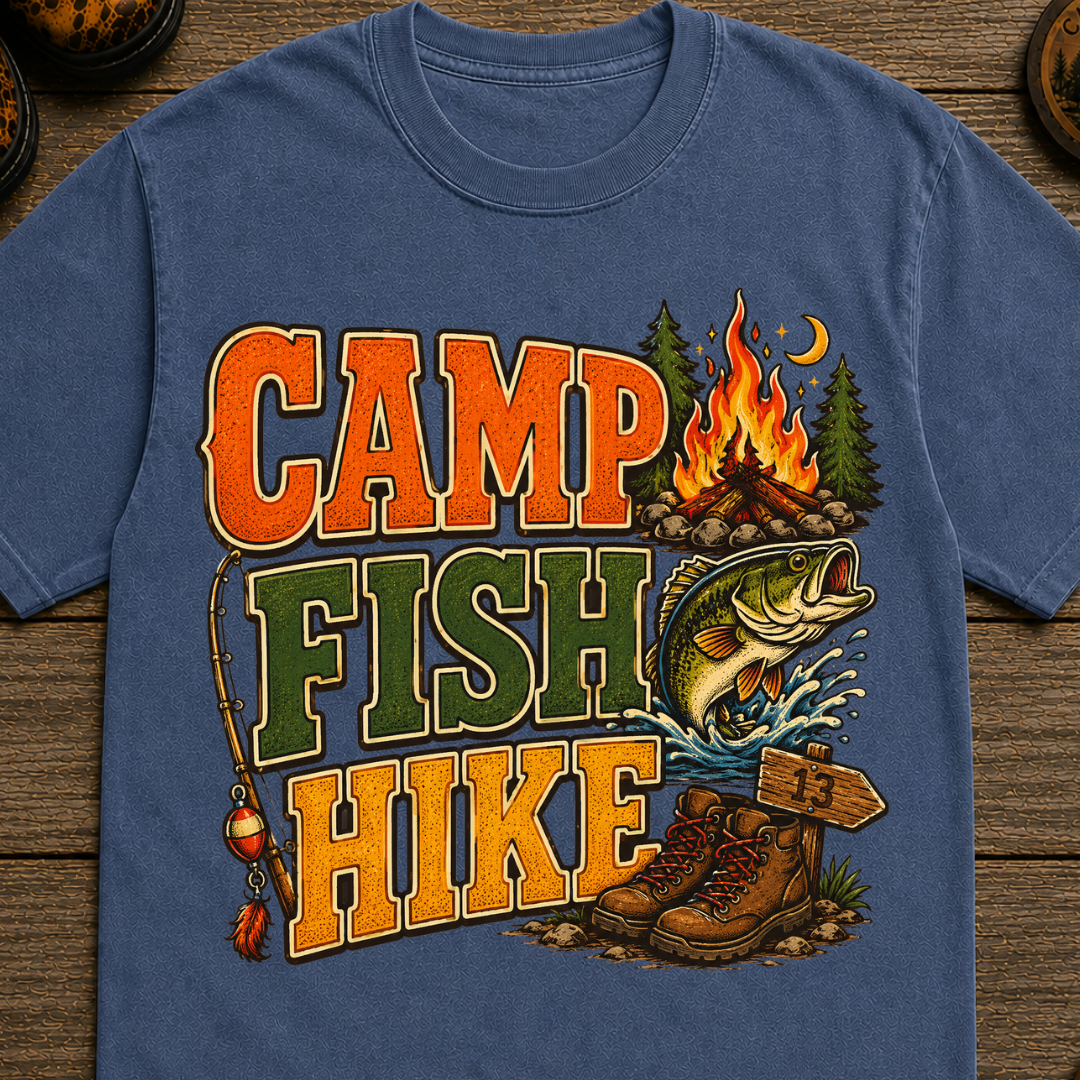 Camp Fish Hike V2 T-Shirt