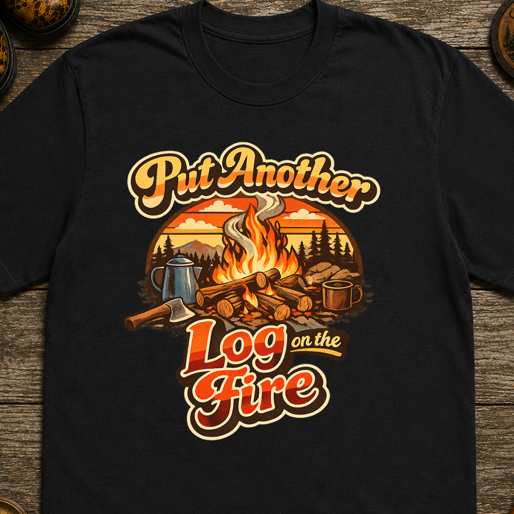 Put Another Log On The Fire Retro T-Shirt