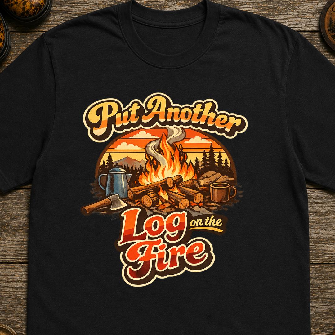 Put Another Log On The Fire Retro T-Shirt