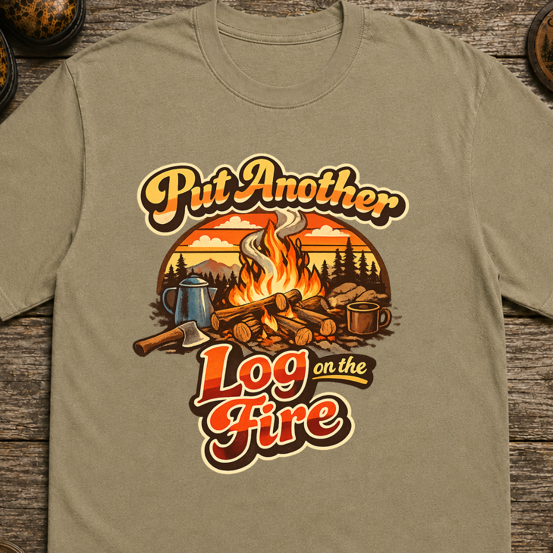 Put Another Log On The Fire Retro T-Shirt