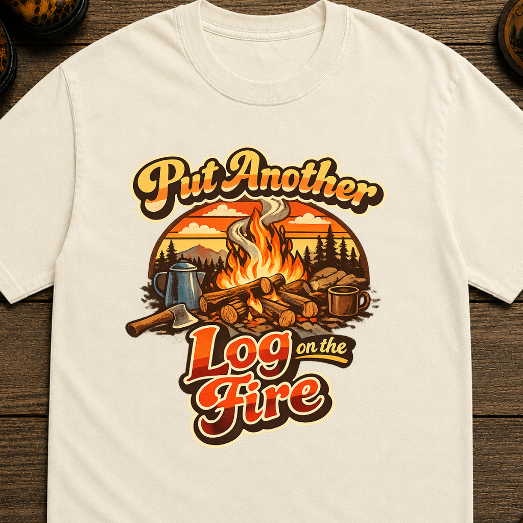 Put Another Log On The Fire Retro T-Shirt