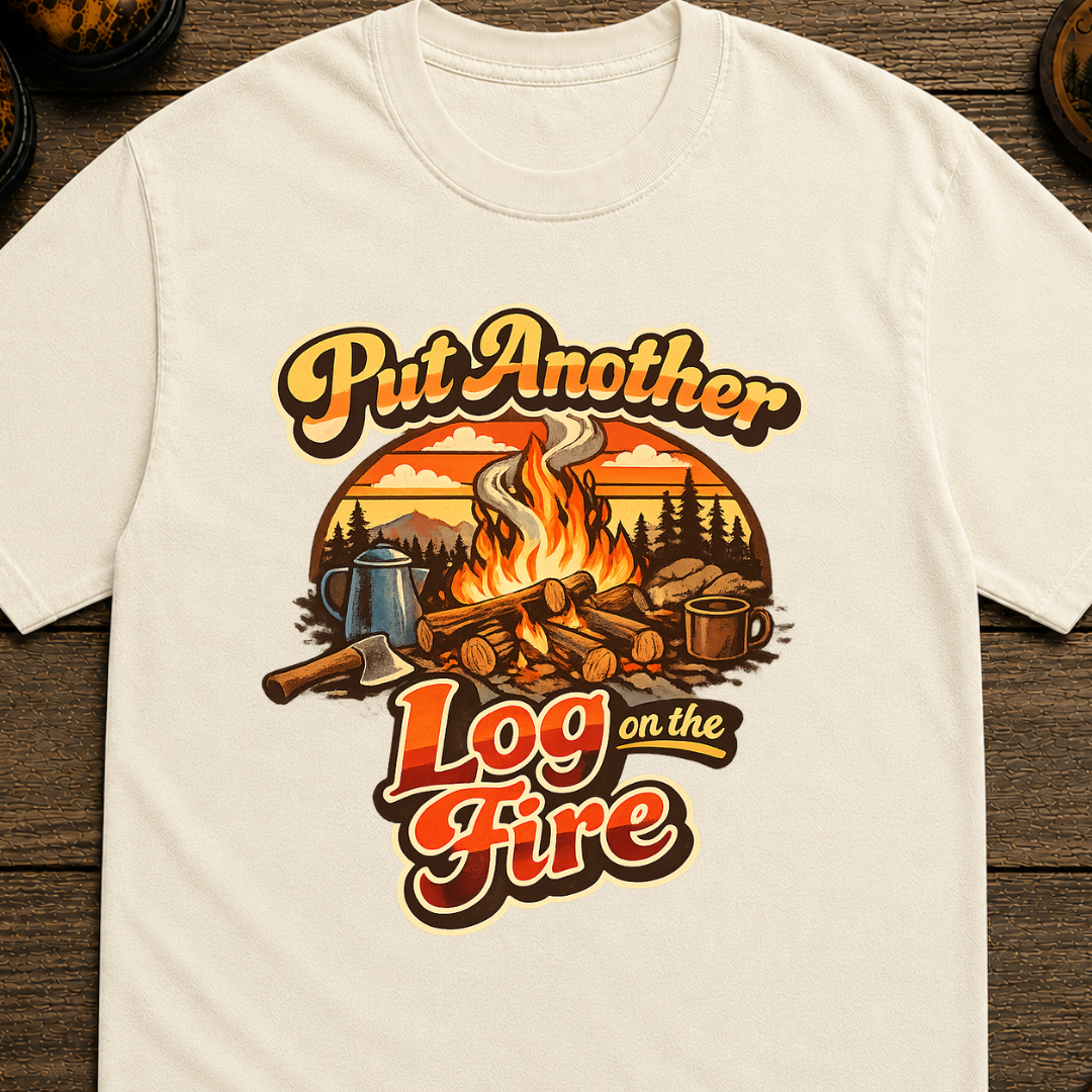 Put Another Log On The Fire Retro T-Shirt