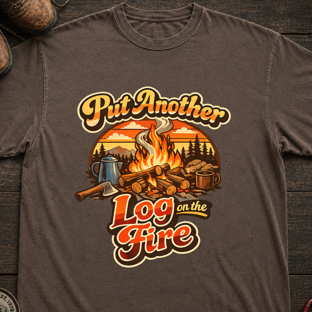 Put Another Log On The Fire Retro T-Shirt