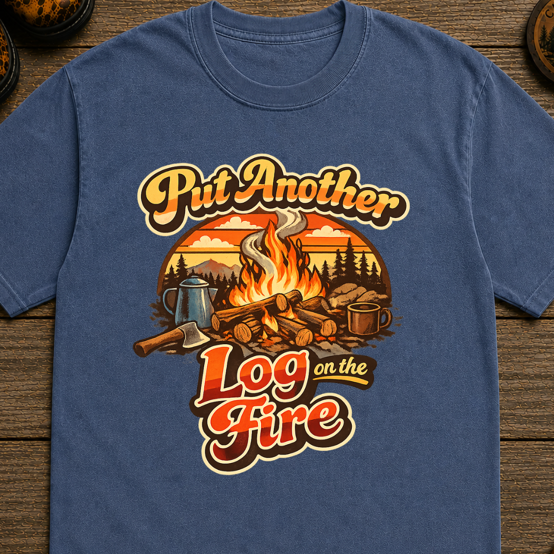 Put Another Log On The Fire Retro T-Shirt