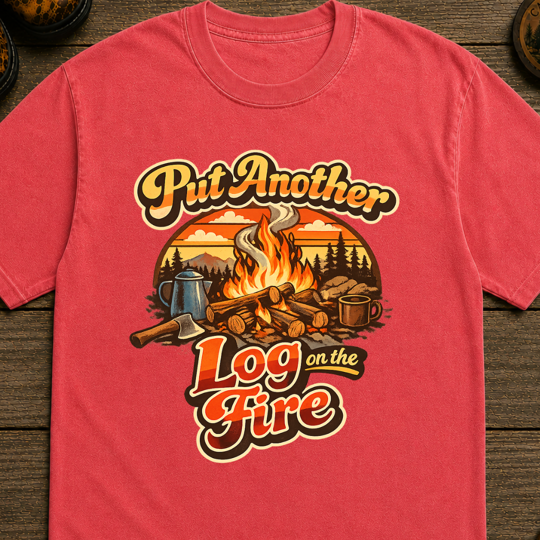 Put Another Log On The Fire Retro T-Shirt