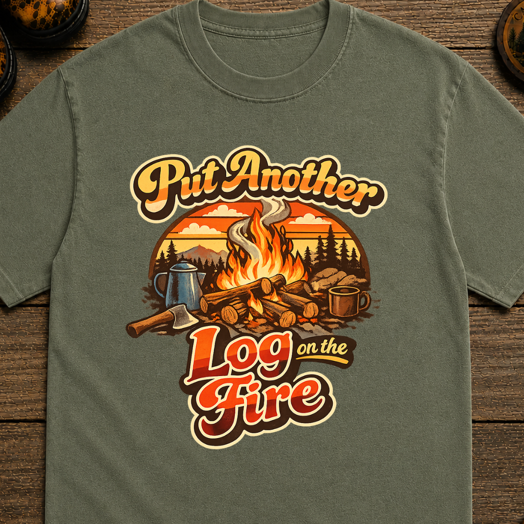 Put Another Log On The Fire Retro T-Shirt