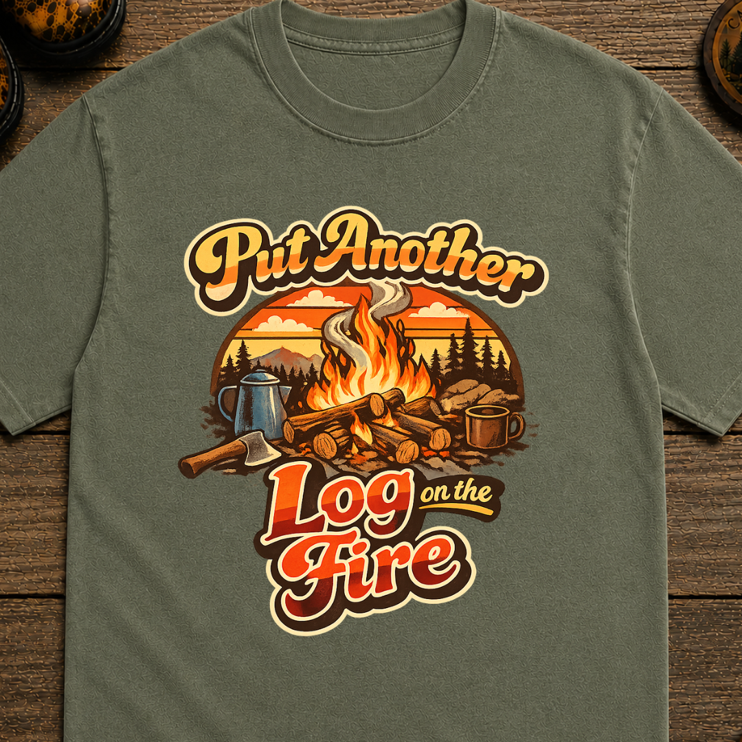 Put Another Log On The Fire Retro T-Shirt