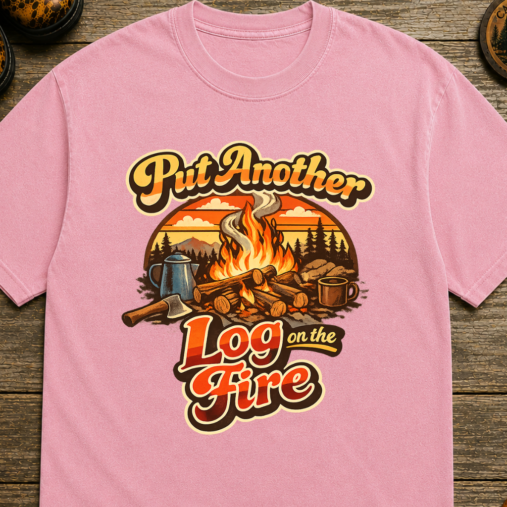 Put Another Log On The Fire Retro T-Shirt