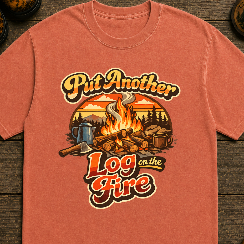 Put Another Log On The Fire Retro T-Shirt