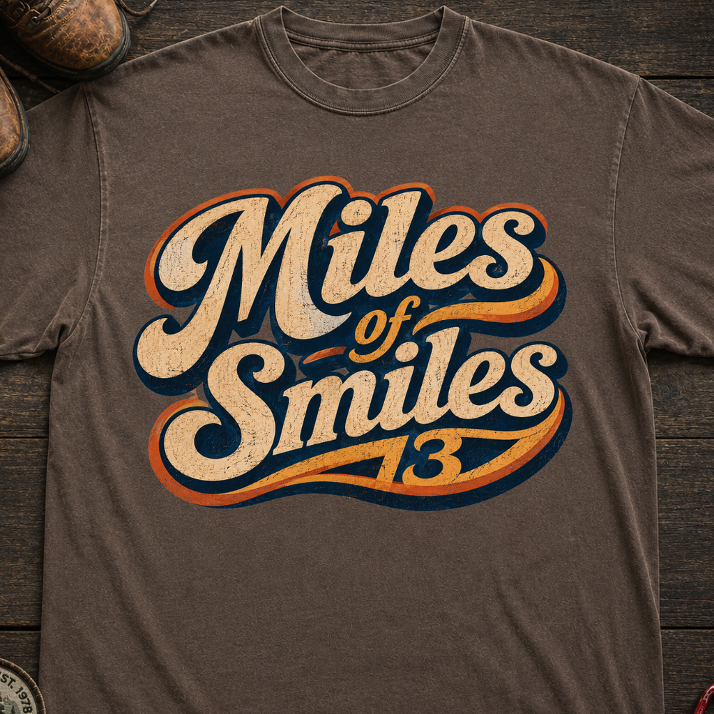 Miles of Smiles Retro Hiking T-Shirt