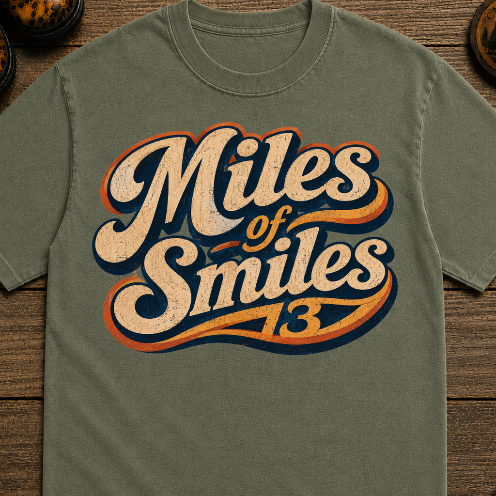 Miles of Smiles Retro Hiking T-Shirt