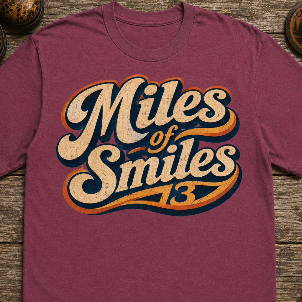 Miles of Smiles Retro Hiking T-Shirt
