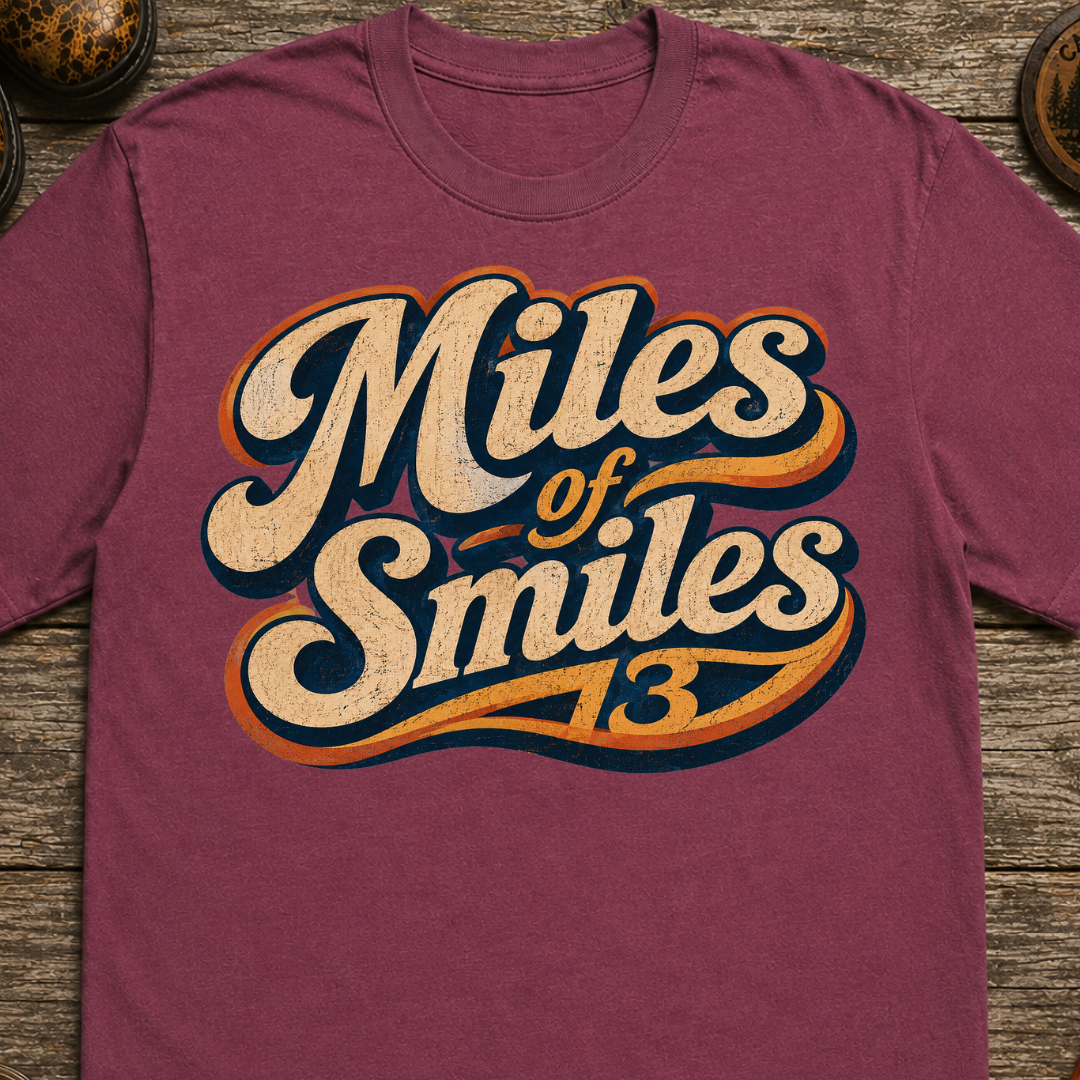 Miles of Smiles Retro Hiking T-Shirt