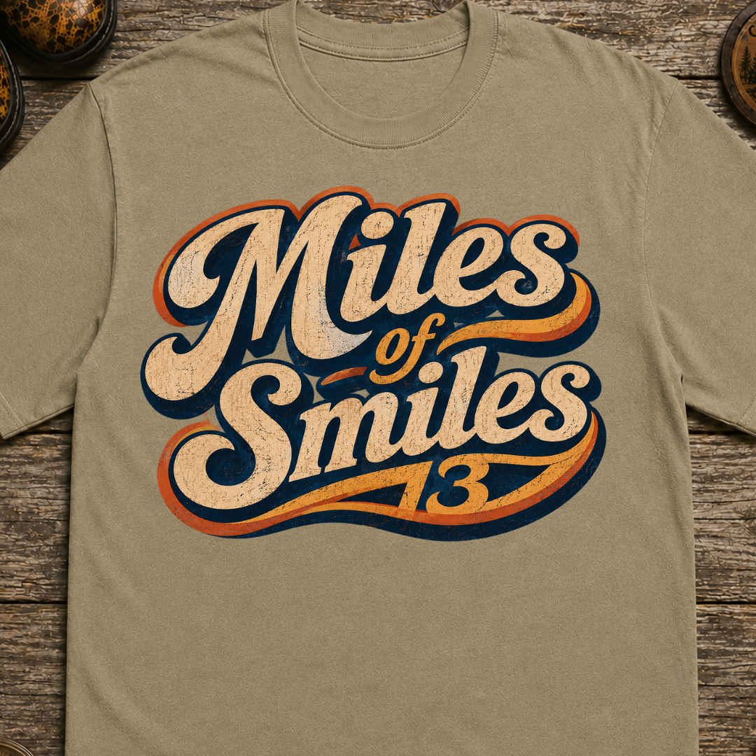 Miles of Smiles Retro Hiking T-Shirt