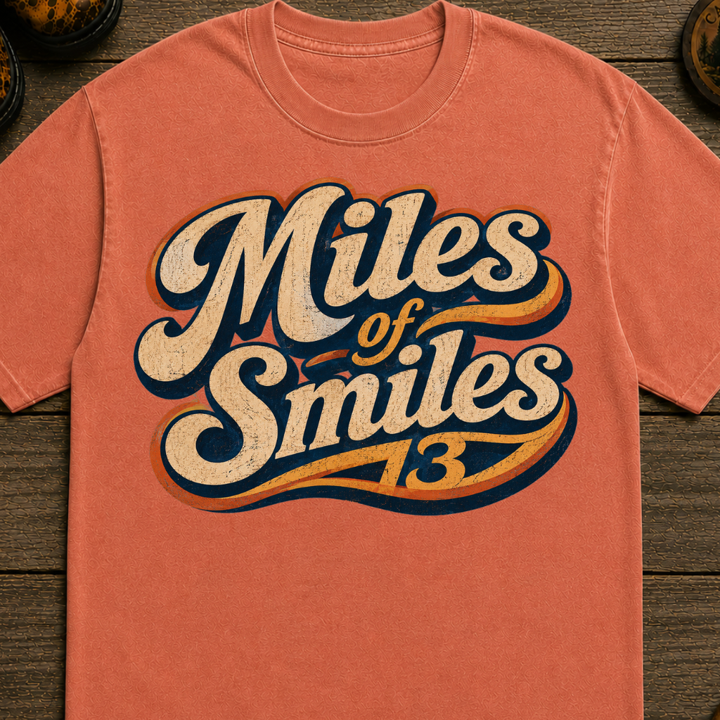 Miles of Smiles Retro Hiking T-Shirt