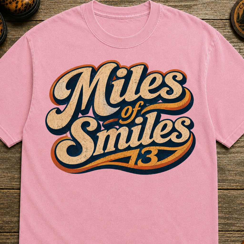 Miles of Smiles Retro Hiking T-Shirt