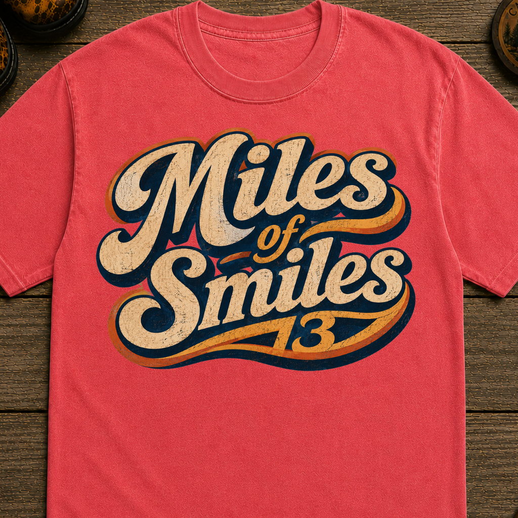 Miles of Smiles Retro Hiking T-Shirt