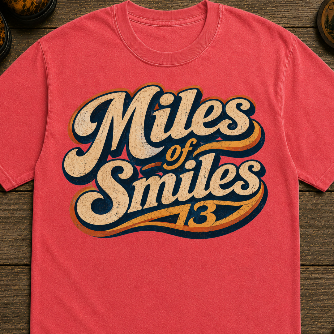 Miles of Smiles Retro Hiking T-Shirt