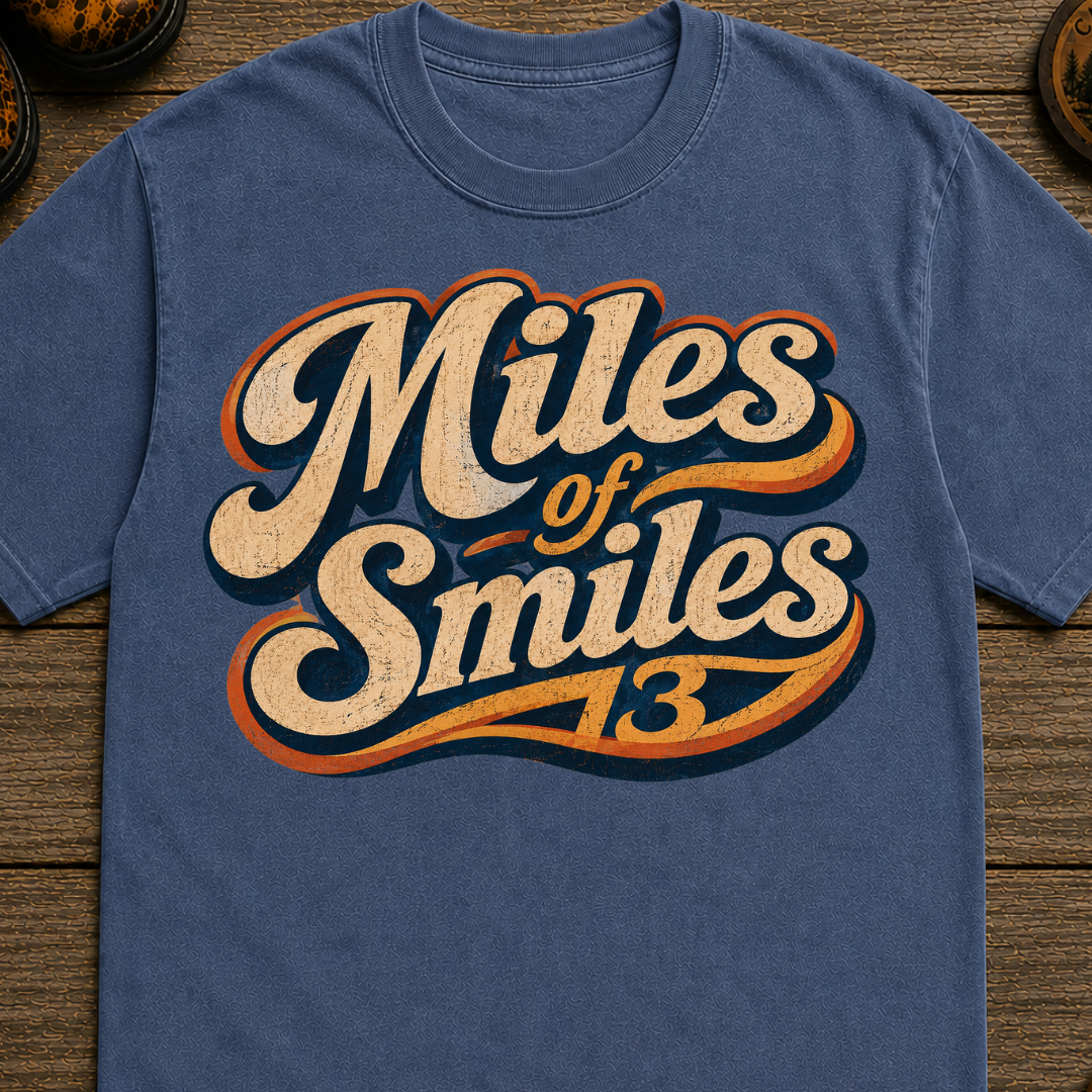 Miles of Smiles Retro Hiking T-Shirt