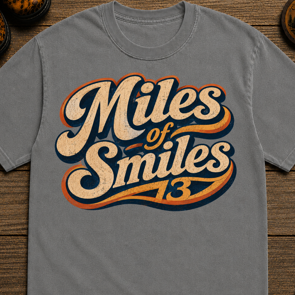 Miles of Smiles Retro Hiking T-Shirt