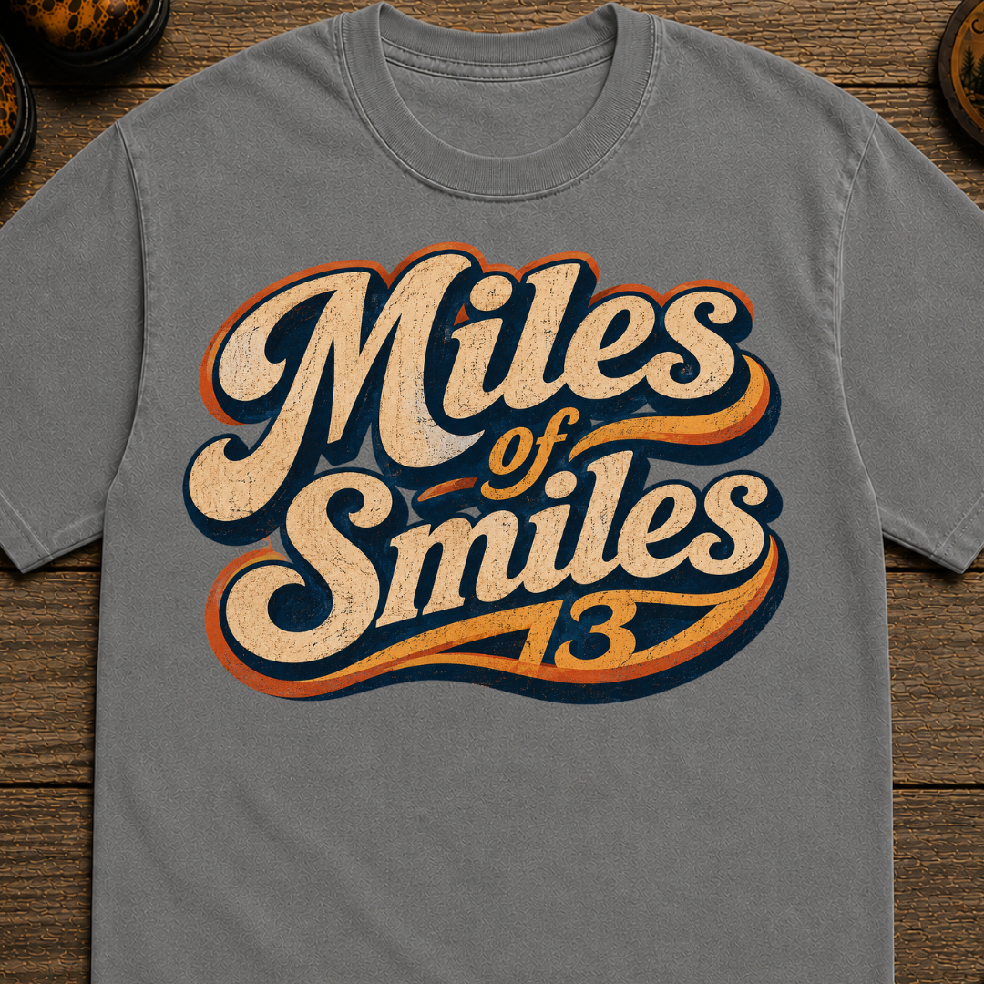 Miles of Smiles Retro Hiking T-Shirt