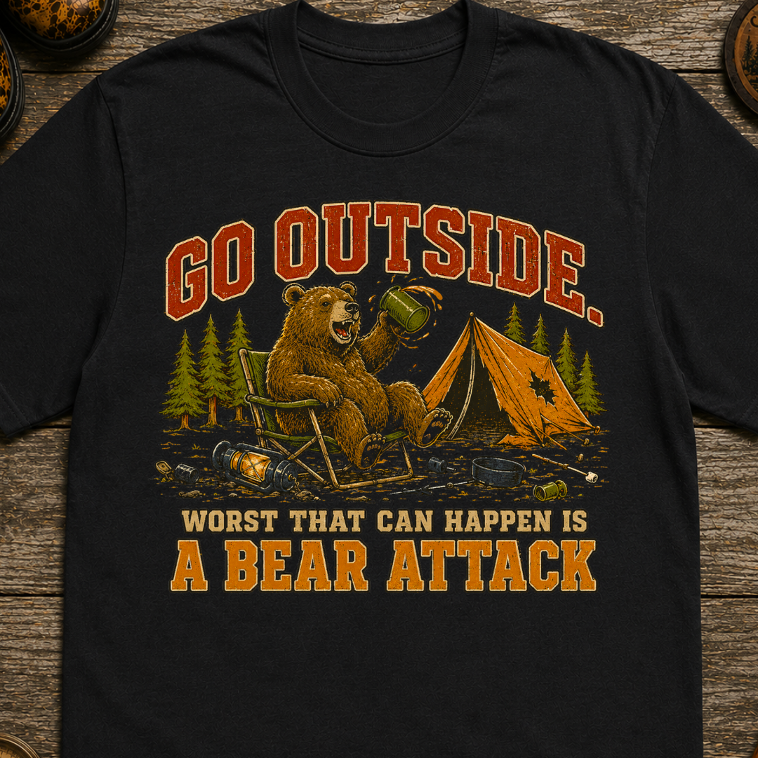 Bear Attack Camping T-Shirt
