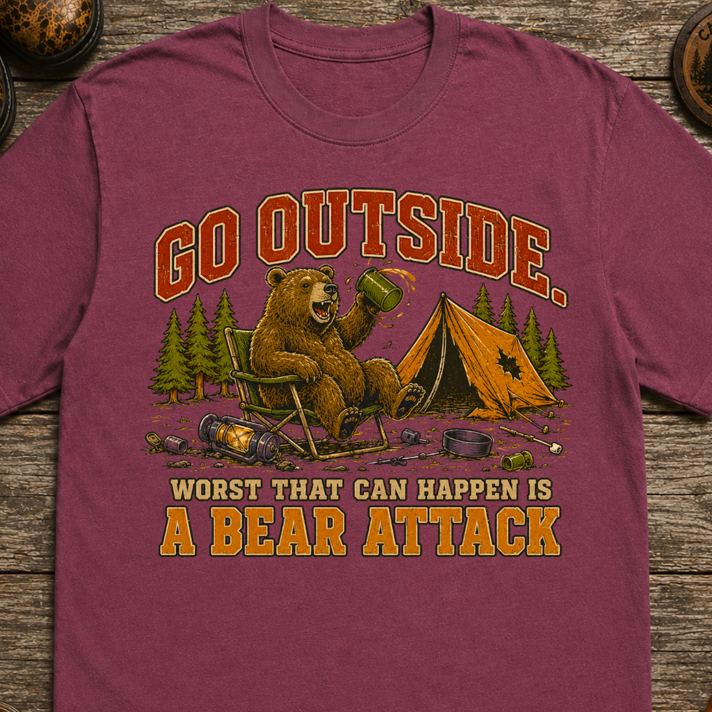 Bear Attack Camping T-Shirt