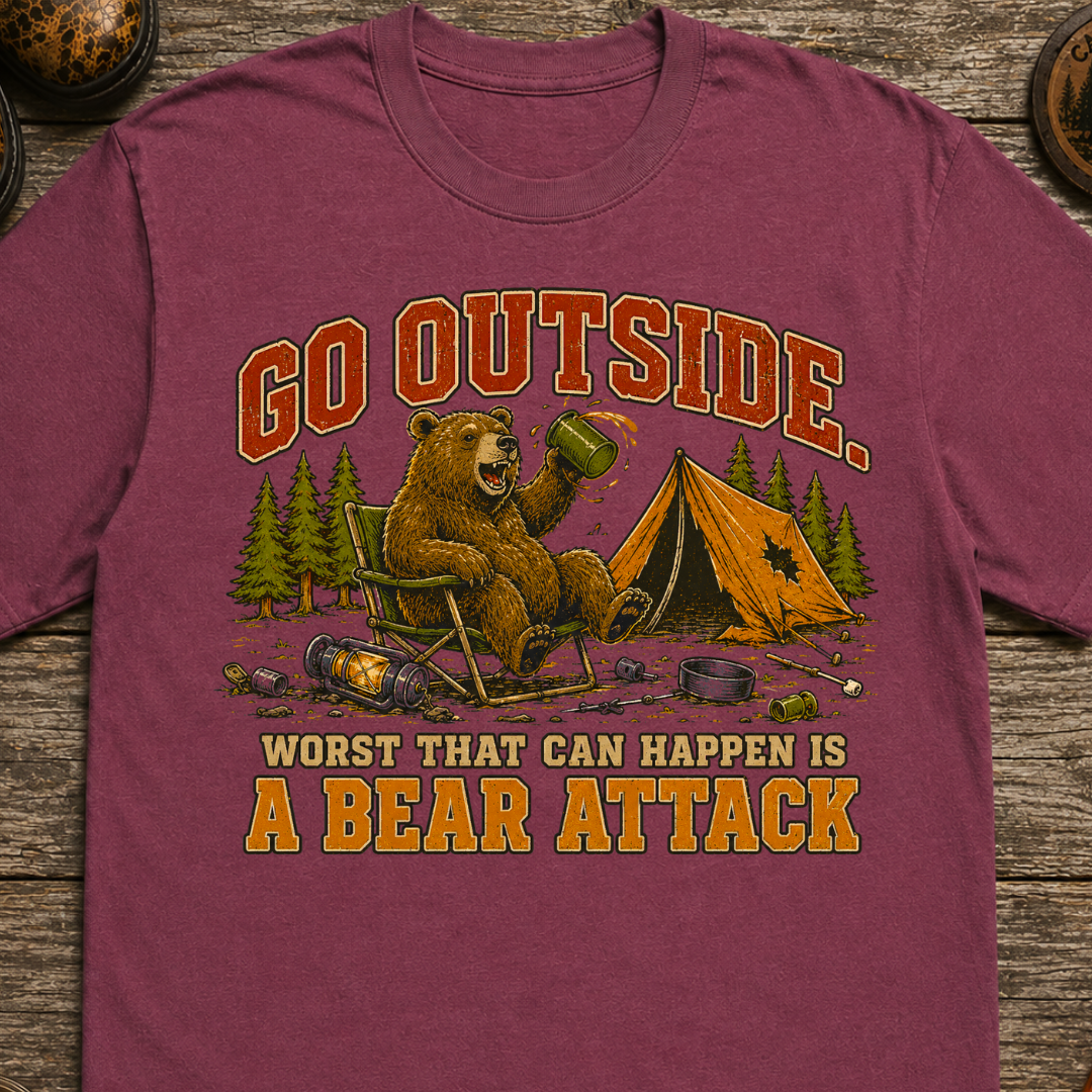 Bear Attack Camping T-Shirt