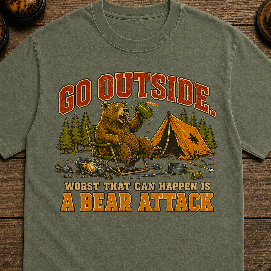 Bear Attack Camping T-Shirt