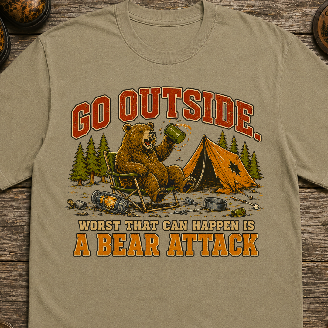 Bear Attack Camping T-Shirt