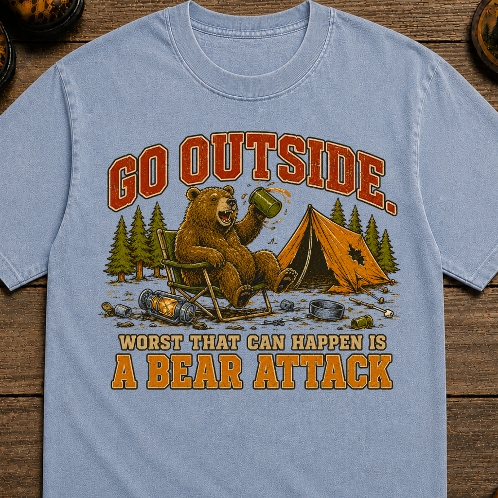 Bear Attack Camping T-Shirt