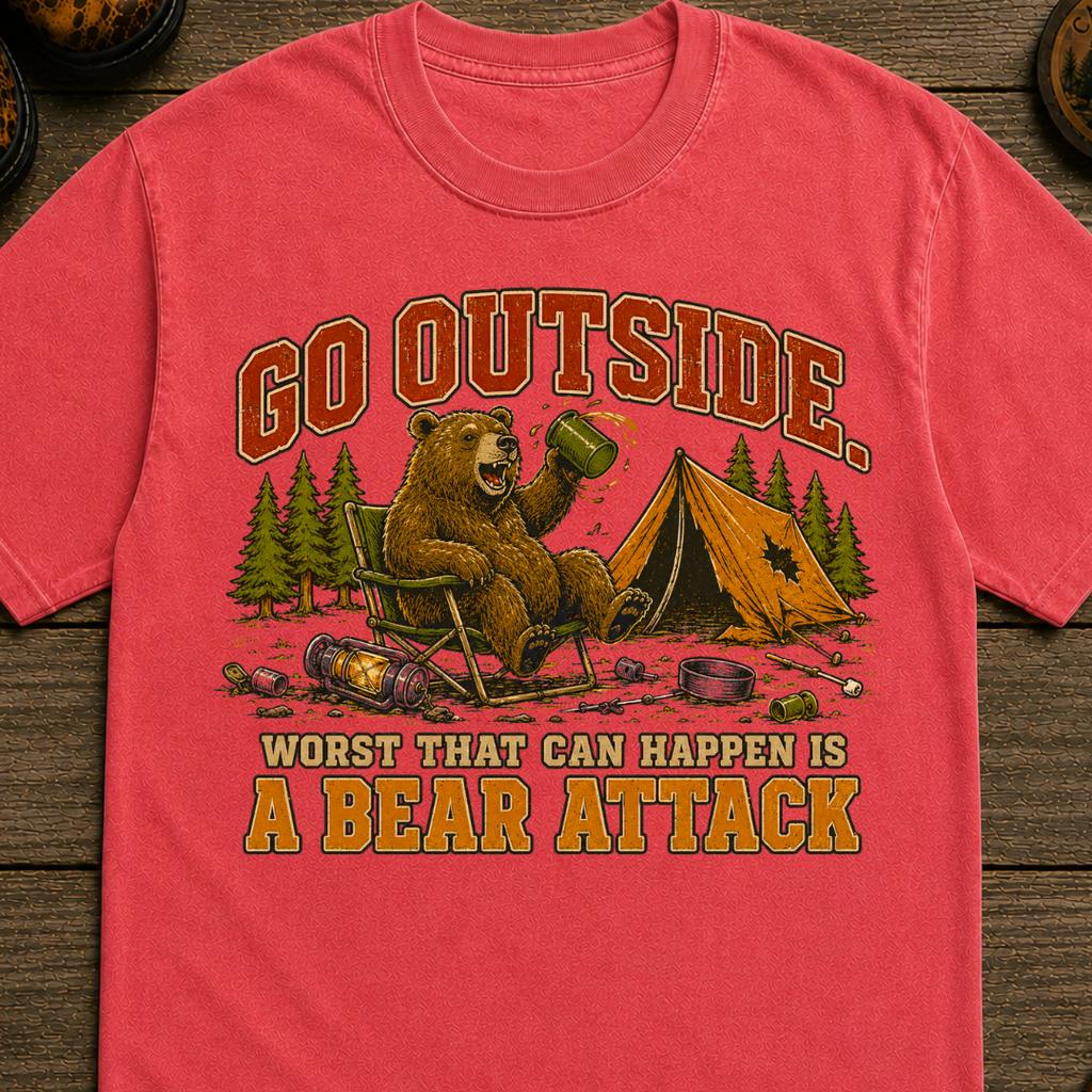 Bear Attack Camping T-Shirt
