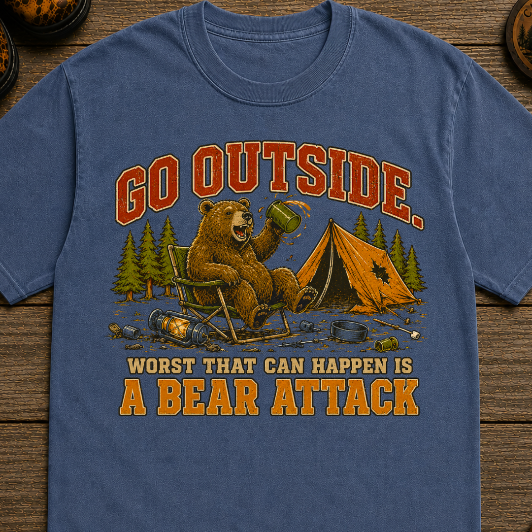 Bear Attack Camping T-Shirt