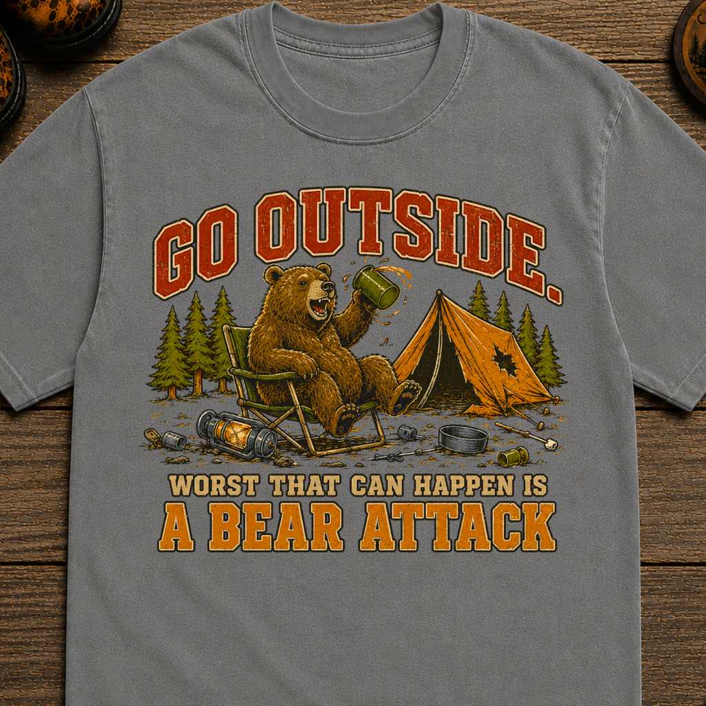 Bear Attack Camping T-Shirt