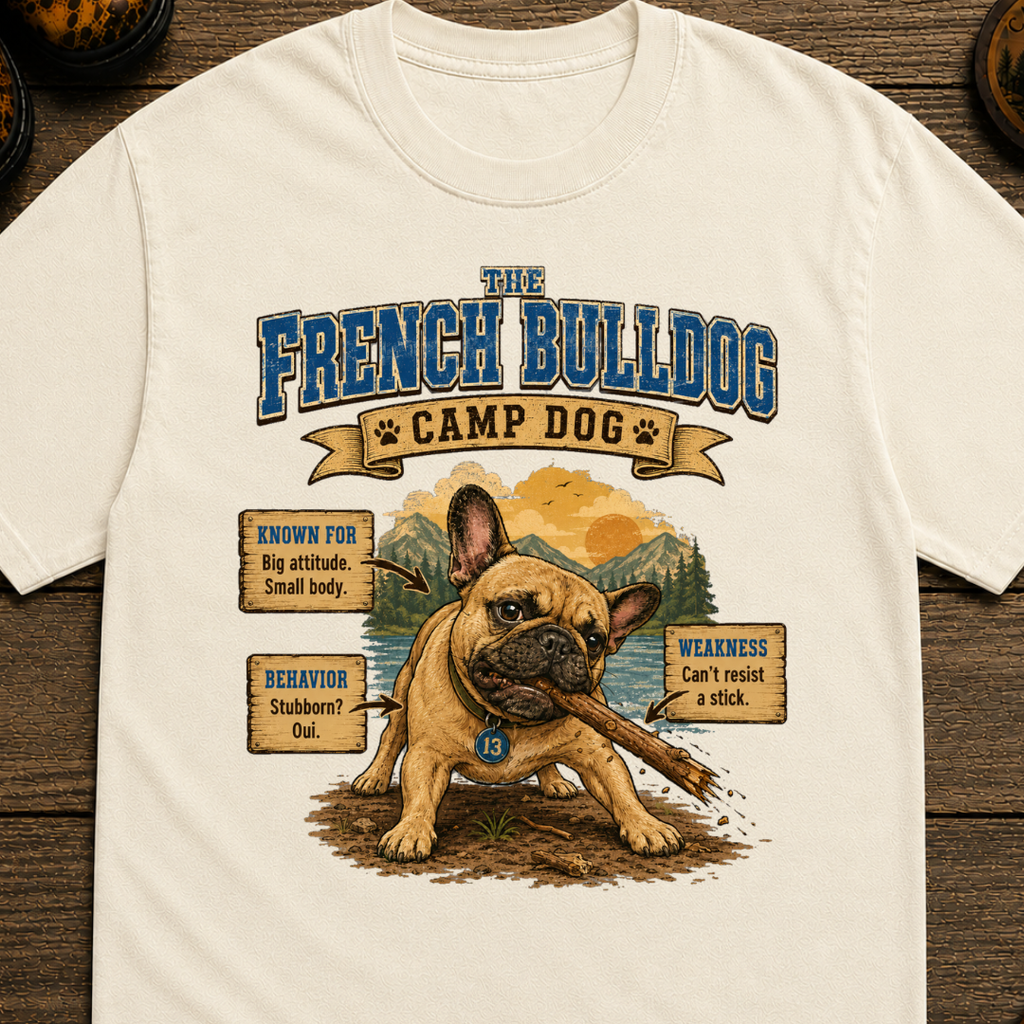 French Bulldog Camp Dog T-Shirt
