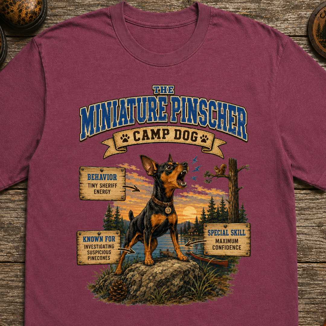 Miniature Pinscher Camp Dog T-Shirt