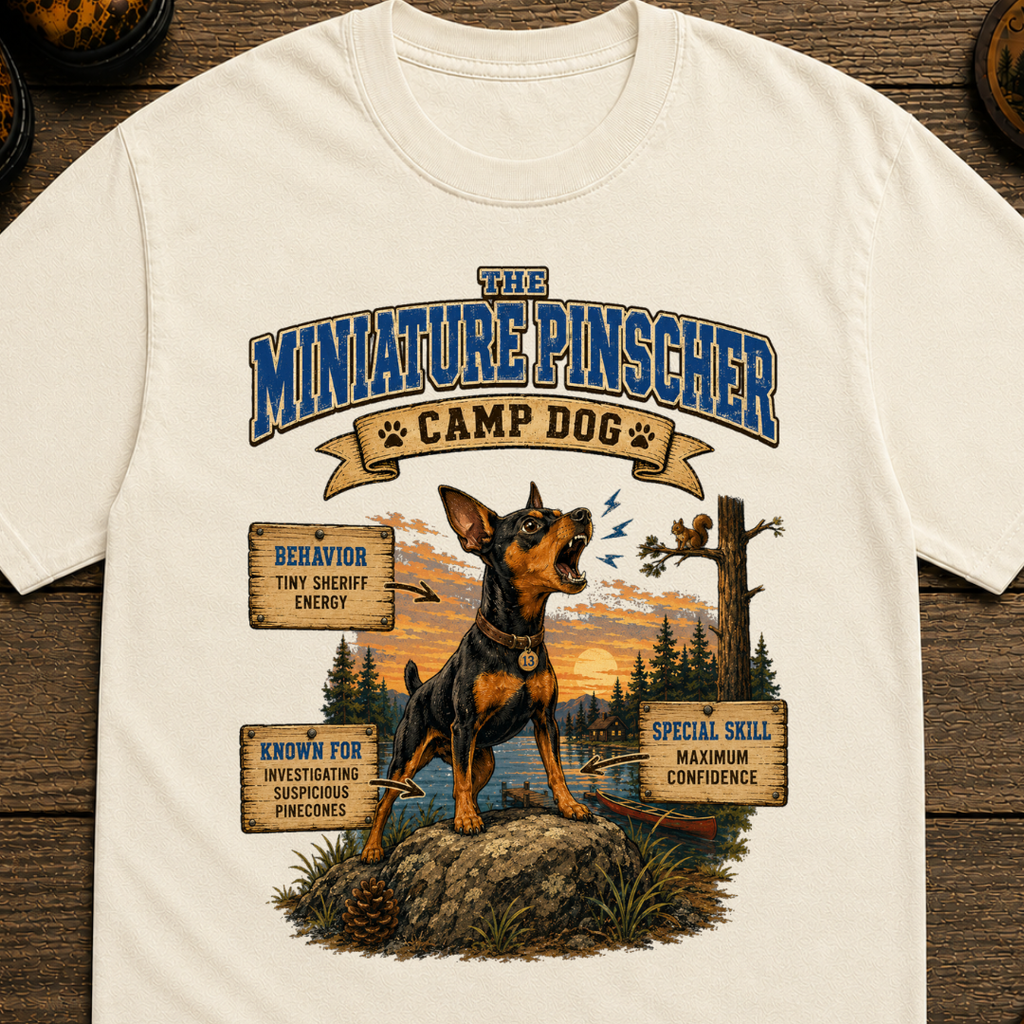Miniature Pinscher Camp Dog T-Shirt