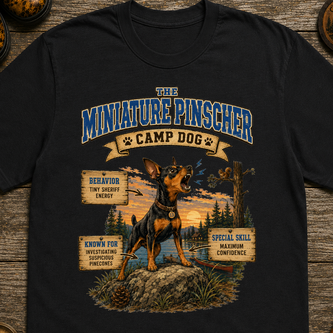 Miniature Pinscher Camp Dog T-Shirt