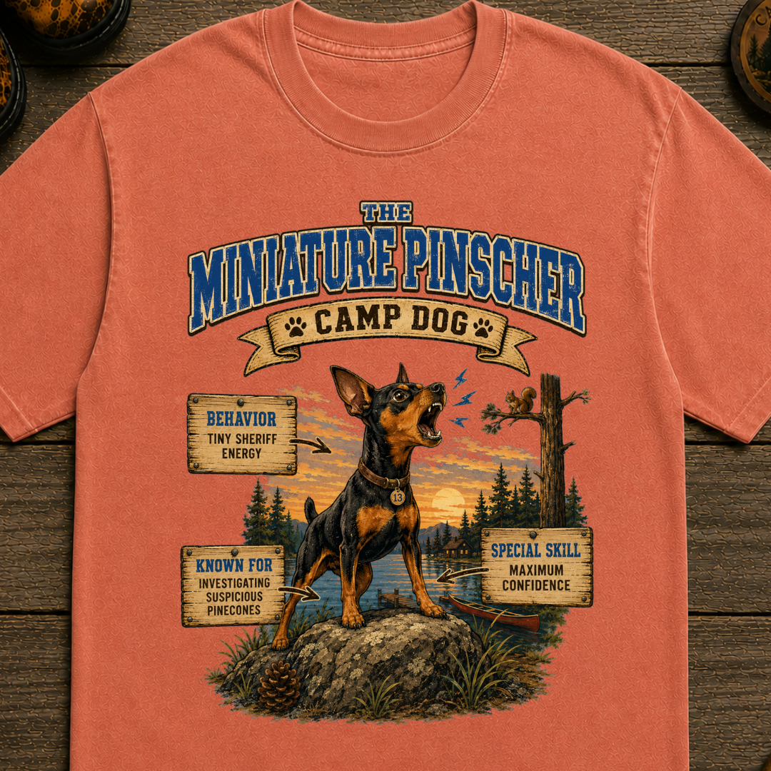 Miniature Pinscher Camp Dog T-Shirt