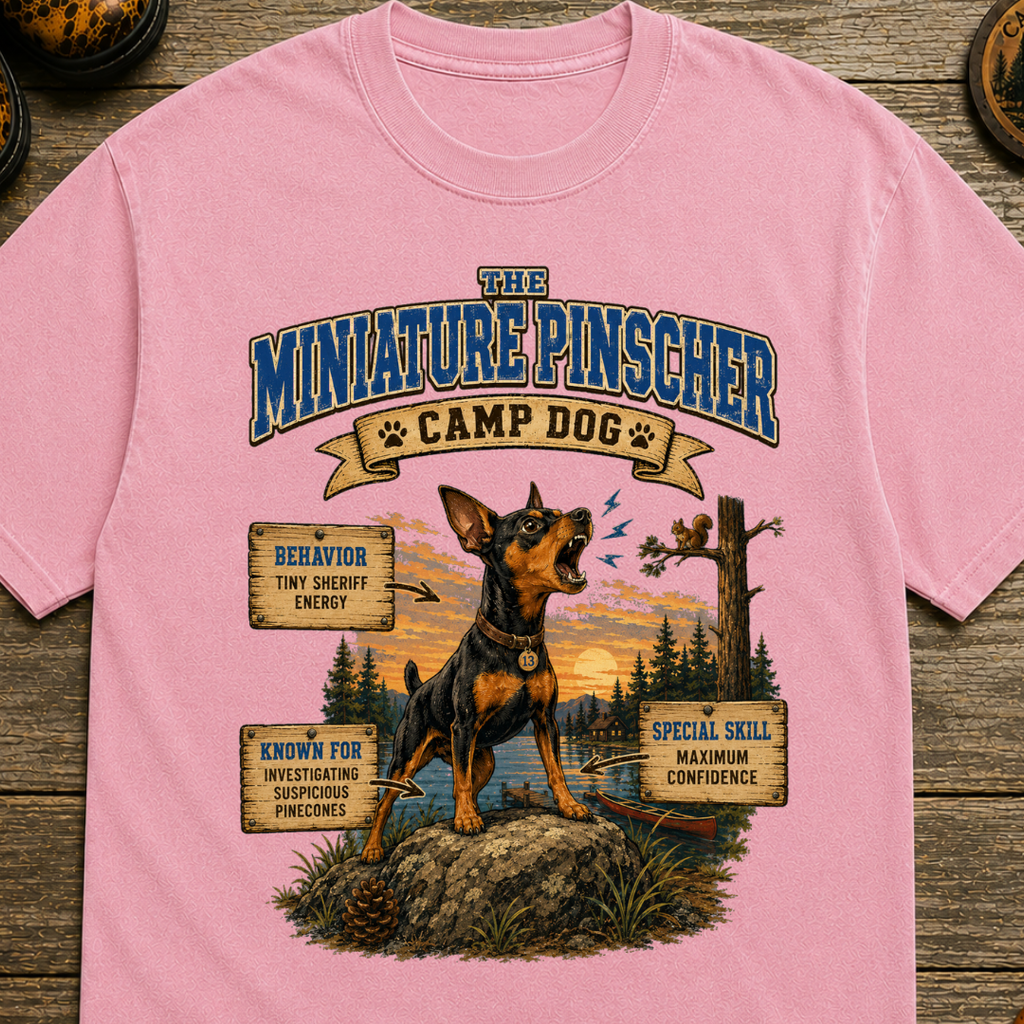 Miniature Pinscher Camp Dog T-Shirt