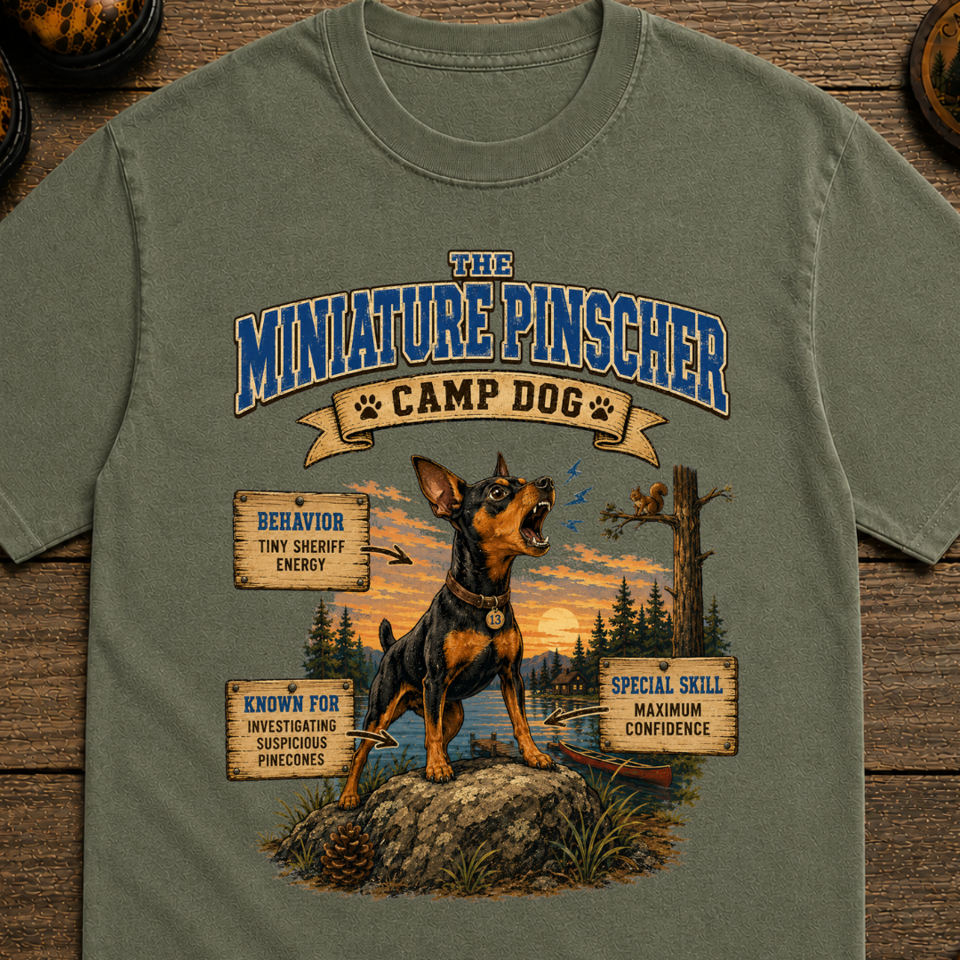 Miniature Pinscher Camp Dog T-Shirt